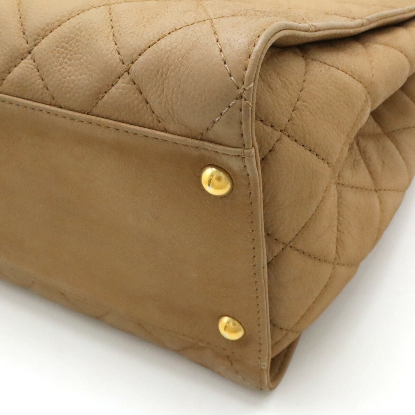 Chanel Beige Caviar Leather Shoulder Bag Tote Bag ()