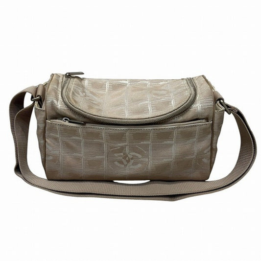 Chanel Beige Nylon Canvas Shoulder Bag ()