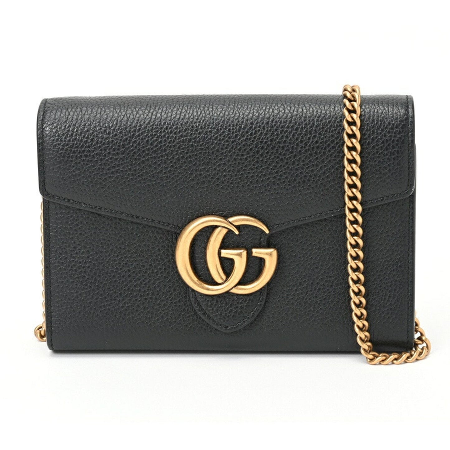 Gucci Black Leather Chain/Shoulder Wallet ()