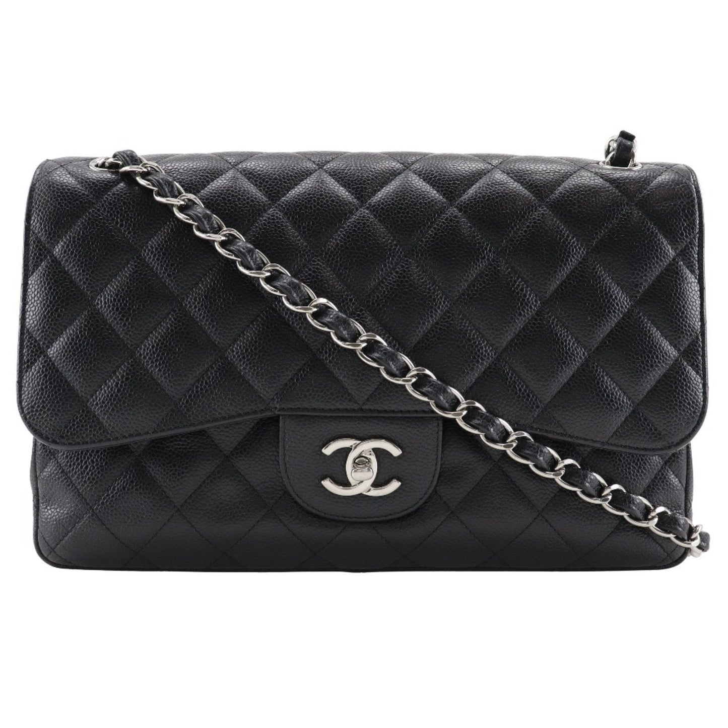 Chanel Black Caviar Leather Shoulder Bag ()