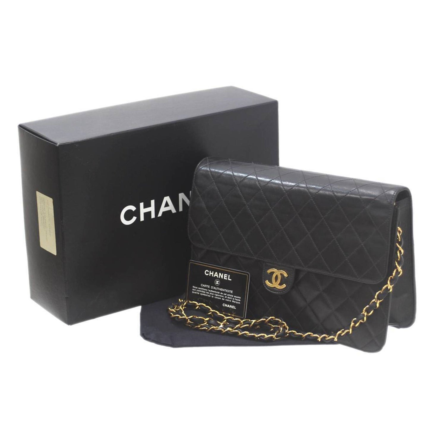 Chanel Black Leather Shoulder Bag ()
