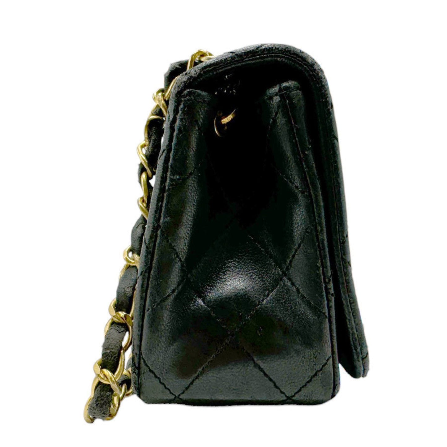 Chanel Black Leather Shoulder Bag ()