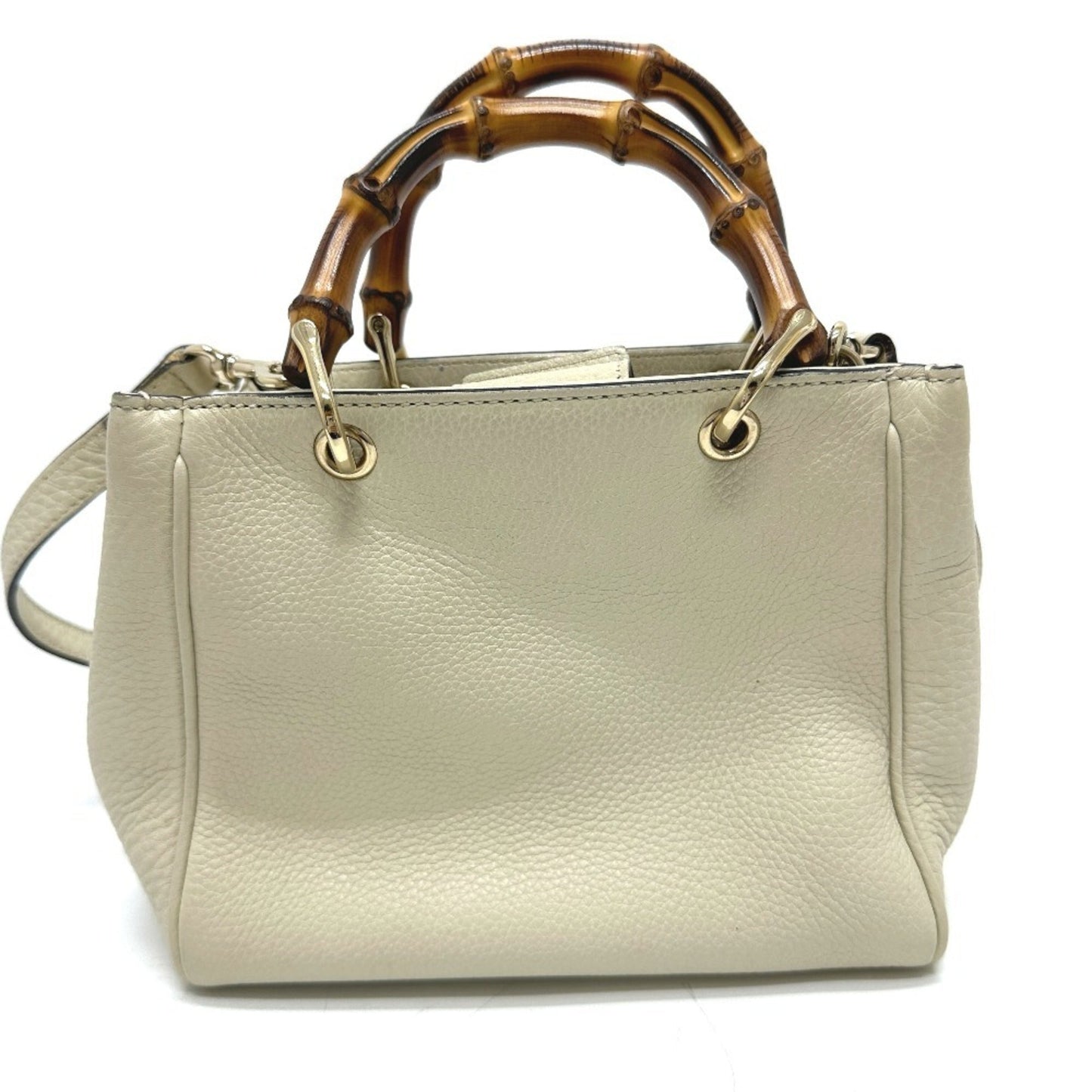 Gucci White Leather Handbag Shoulder Bag ()