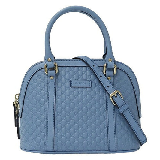Gucci Light Blue Leather Handbag Shoulder Bag ()