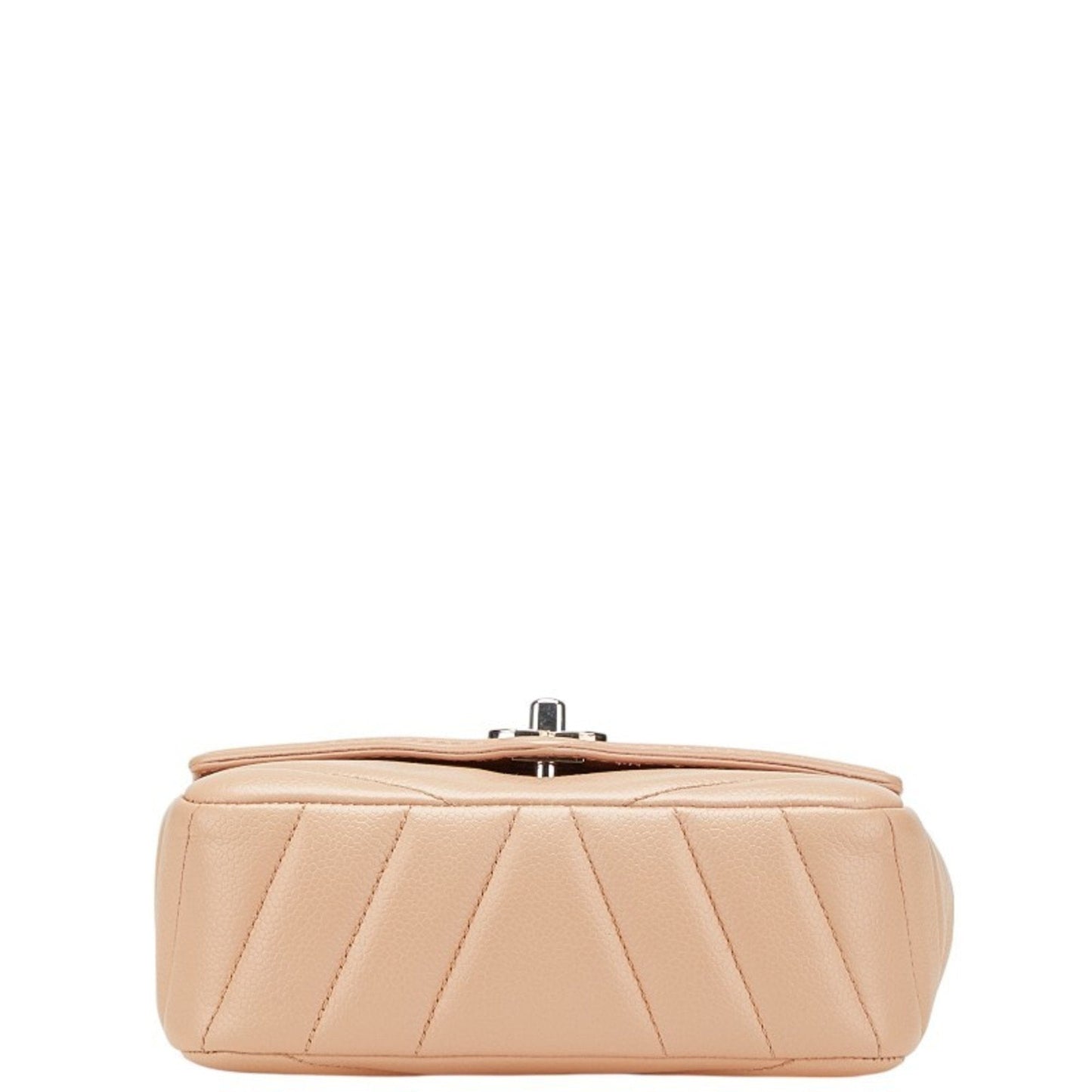 Chanel Beige Grained Calfskin Shoulder Bag ()