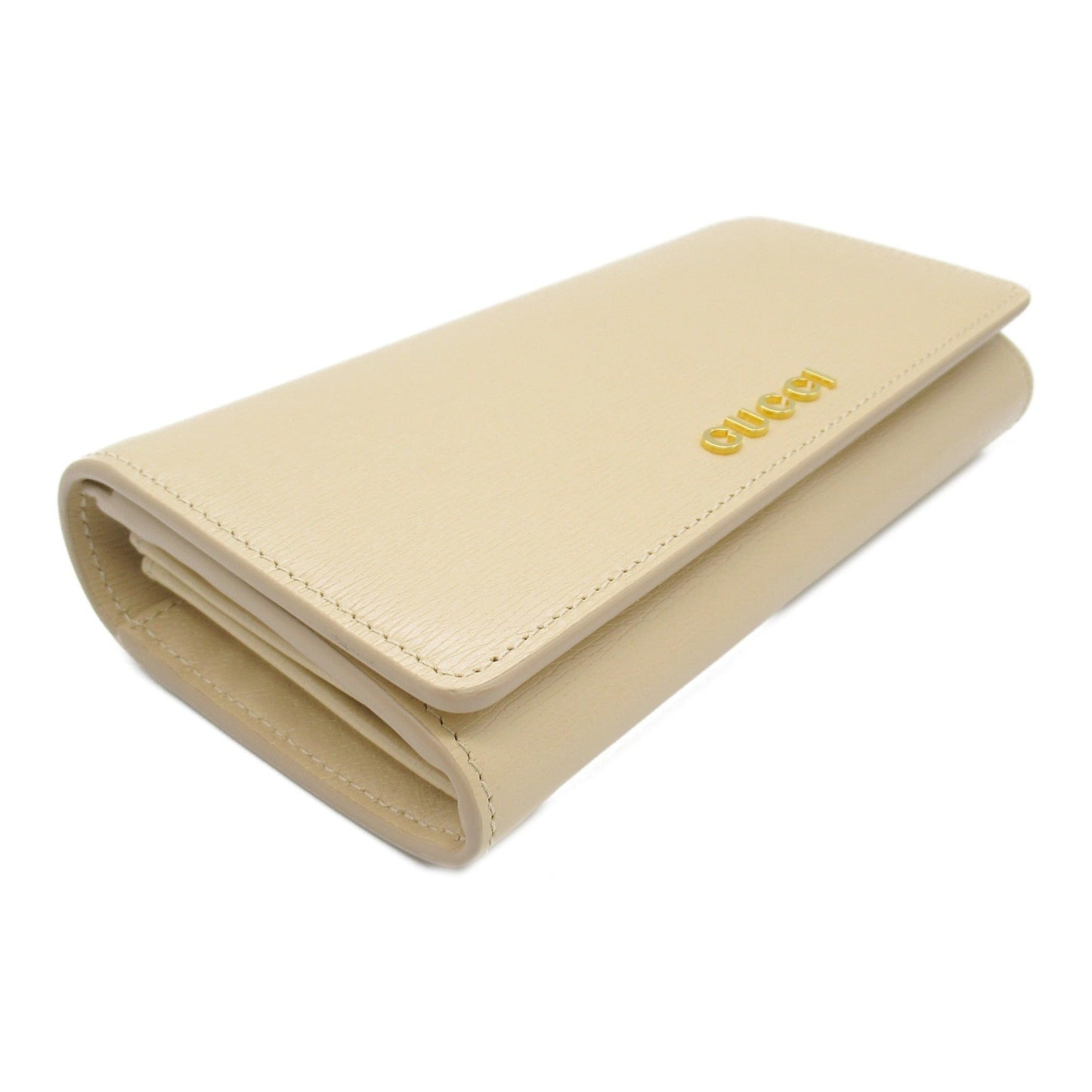 Gucci Beige Light Beige Leather Long Wallet (Bi-Fold) ()