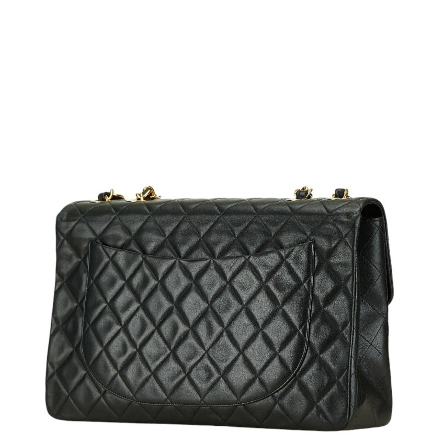 Chanel Black Leather Handbag Shoulder Bag ()