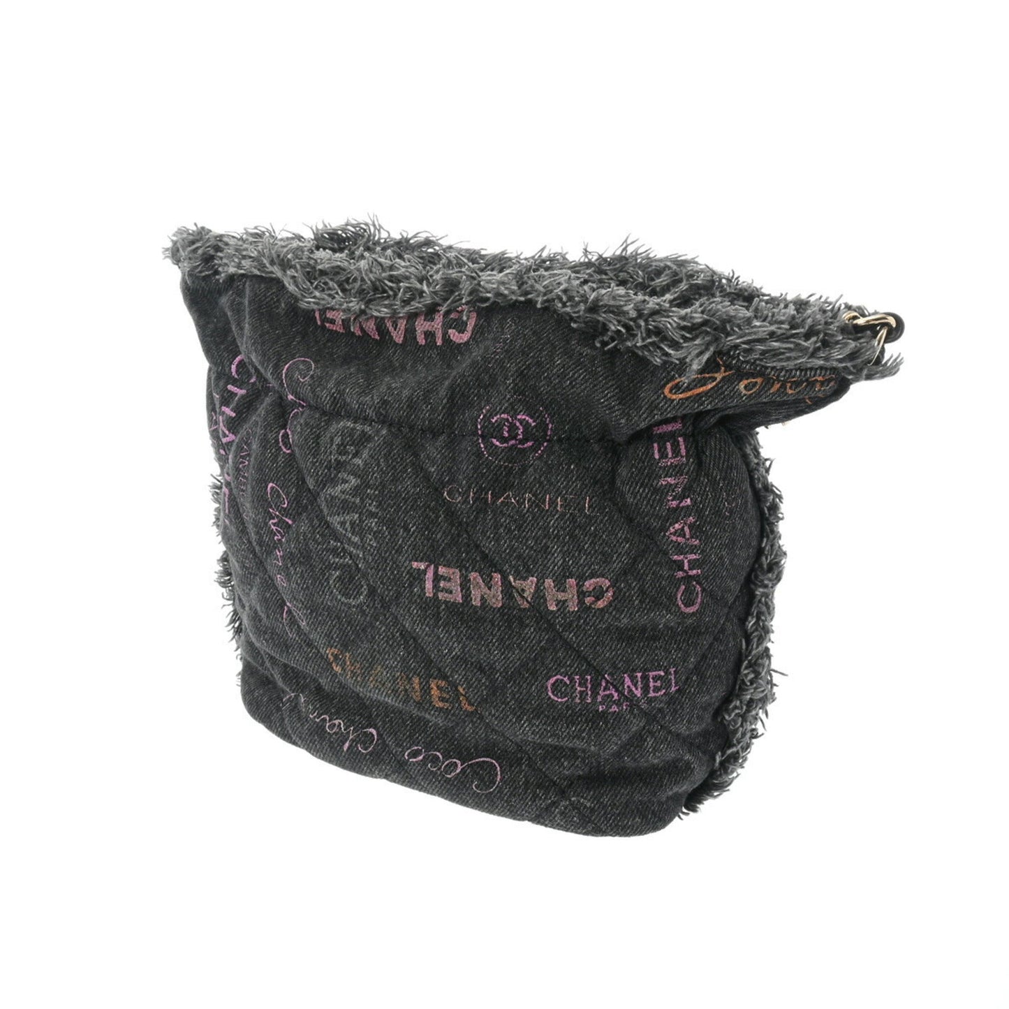 Chanel Black Denim Shoulder Bag ()