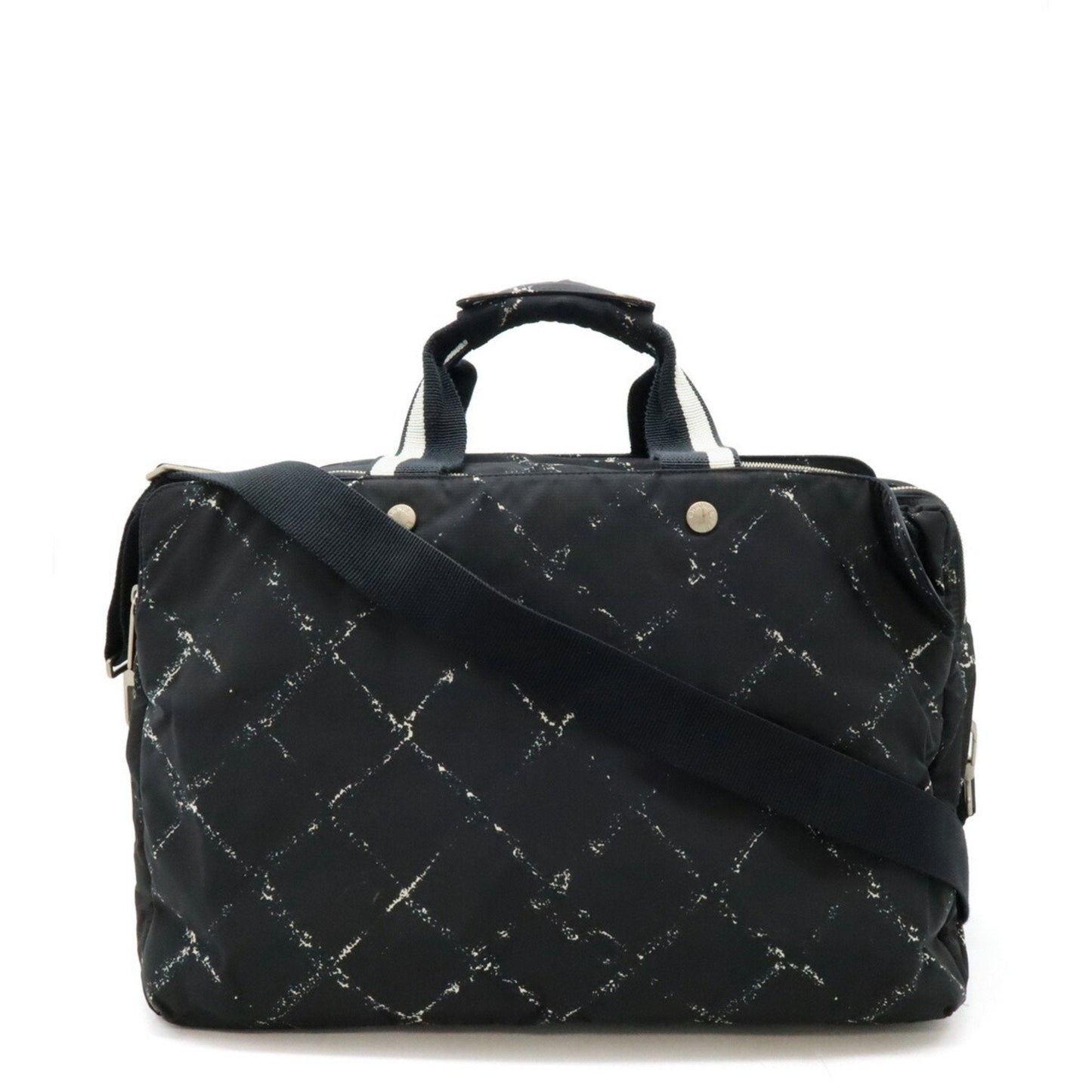 Chanel Black Red Color Nylon Boston Bag Shoulder Bag ()