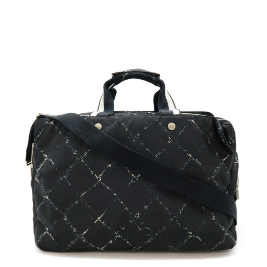 Chanel Black Red Color Nylon Boston Bag Shoulder Bag ()