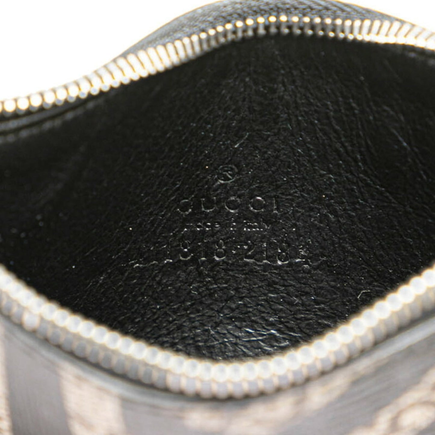 Gucci Black Khaki Pvc Leather Coin Purse/Coin Case ()