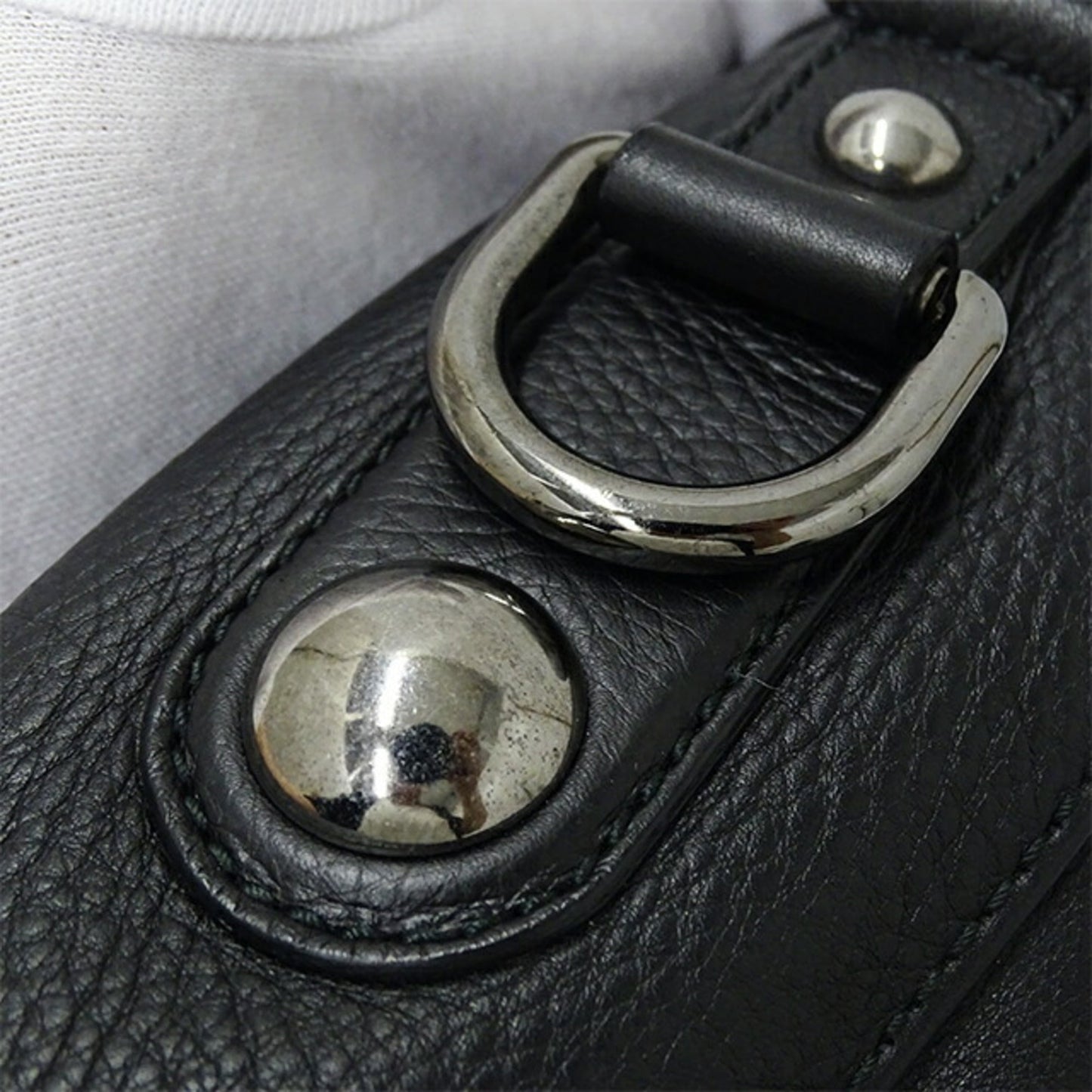 Gucci Black Leather Handbag Shoulder Bag ()