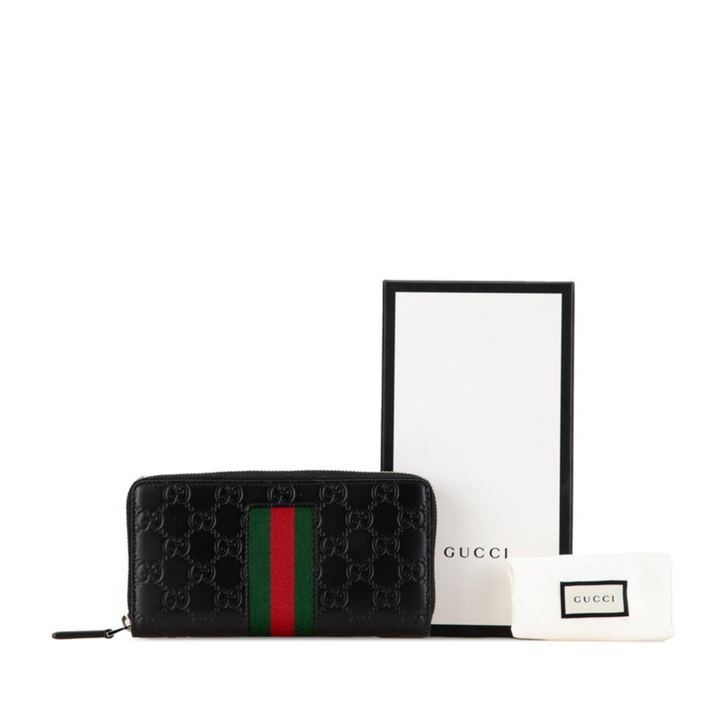 Gucci Black Leather Long Wallet (Bi-Fold) ()