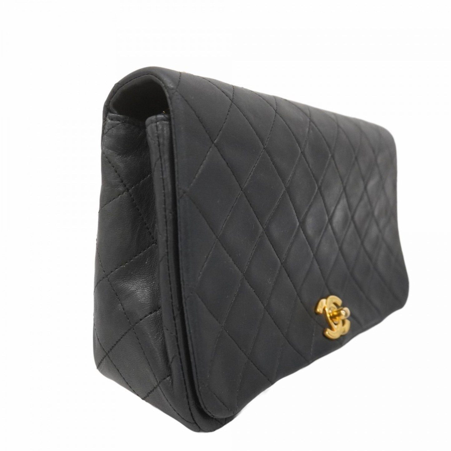 Chanel Black Leather Shoulder Bag ()