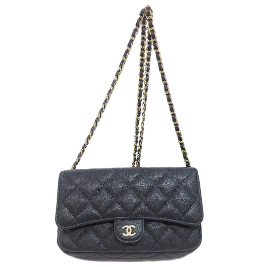 Chanel Black Caviar Leather Shoulder Bag ()
