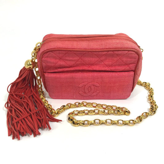 Chanel Red Cloth Shoulder Bag ()