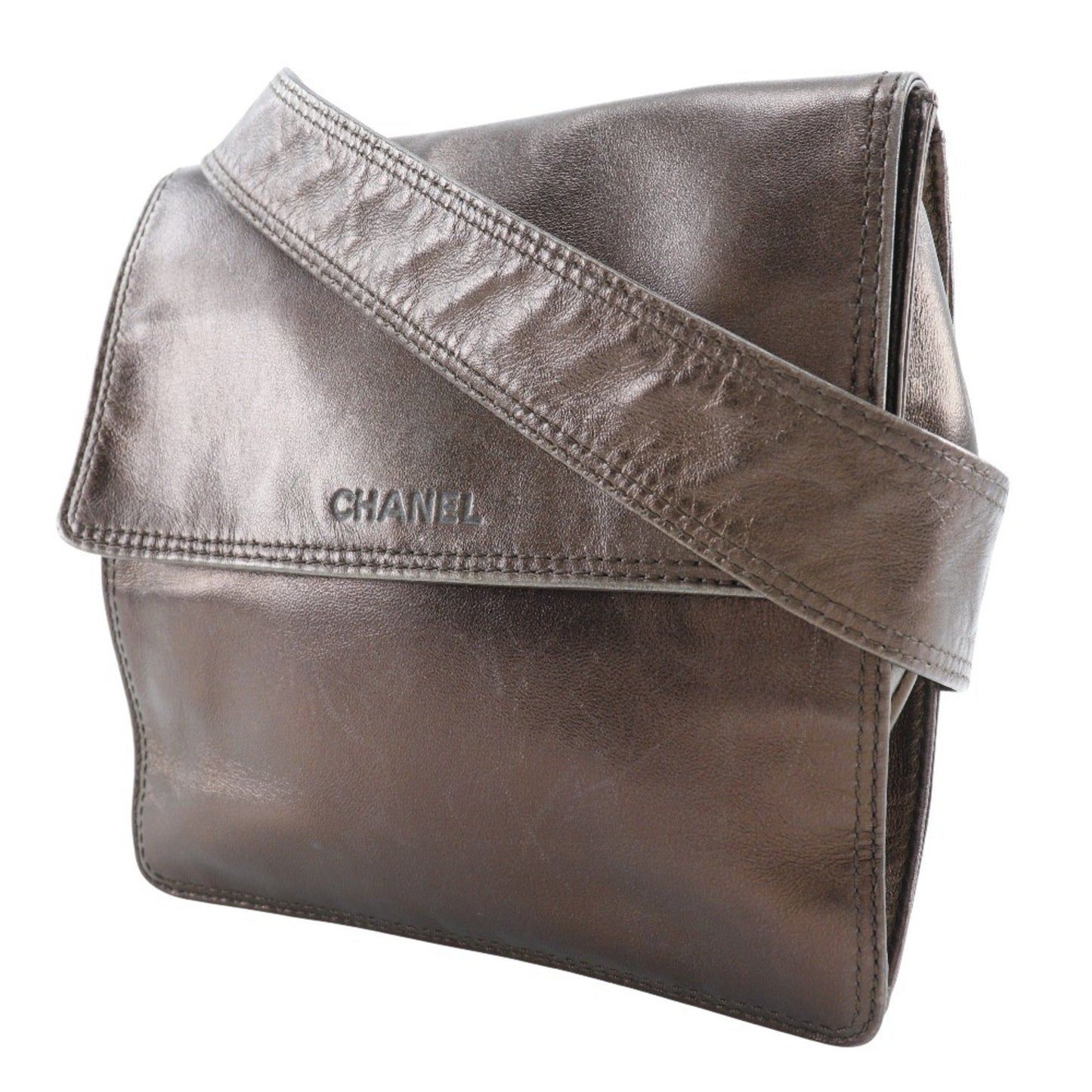 Chanel Bronze Leather Shoulder Bag ()