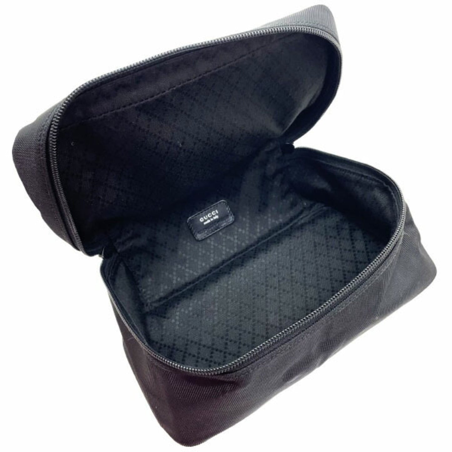 Gucci Bamboo Black Leather Handbag Vanity Bag ()