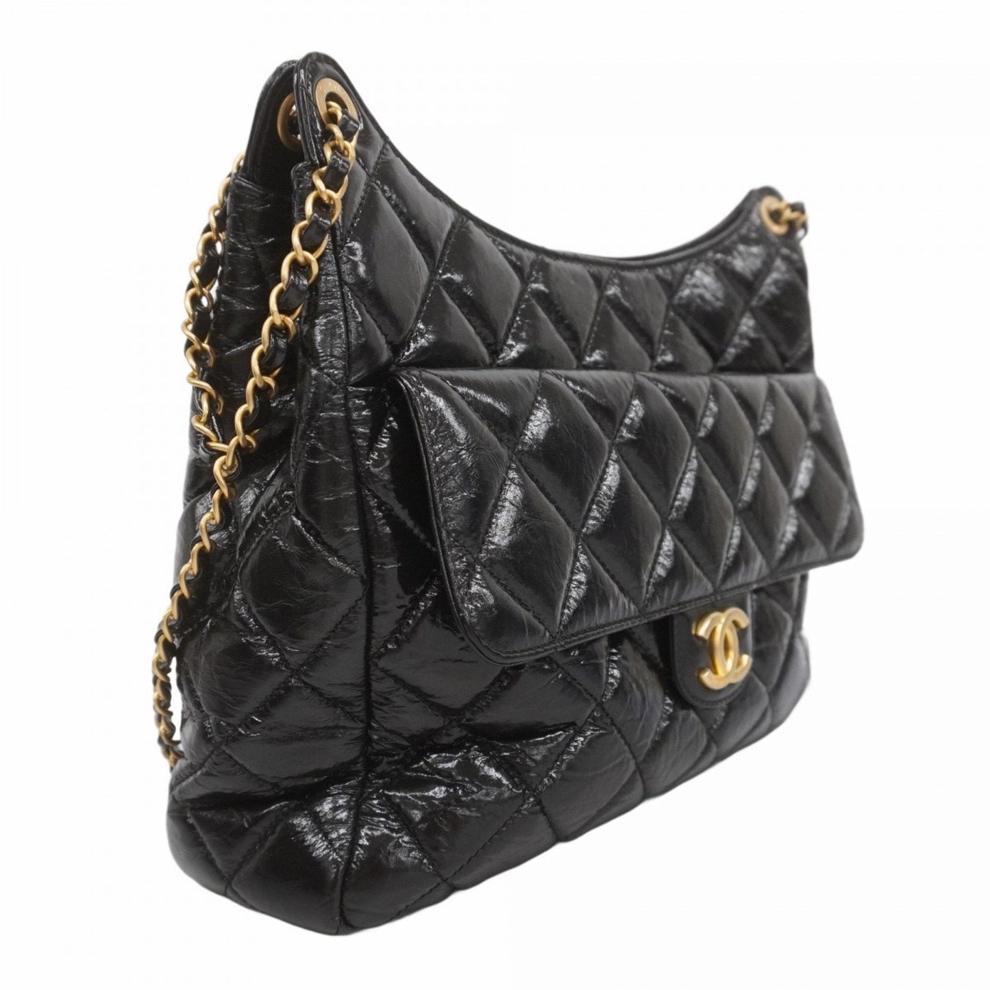 Chanel Black Leather Shoulder Bag ()