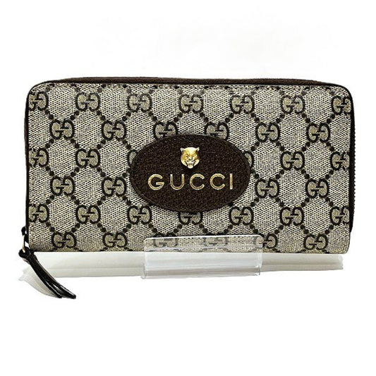 Gucci Beige Pvc Leather Long Wallet (Bi-Fold) ()
