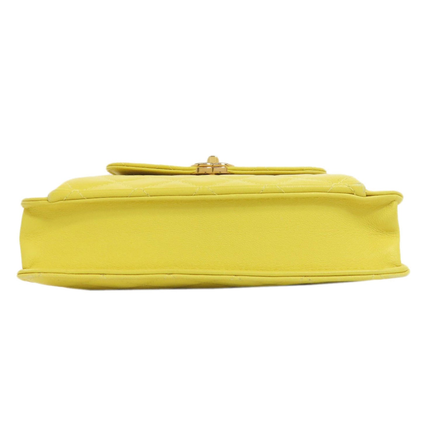 Chanel Yellow Leather Shoulder Bag ()