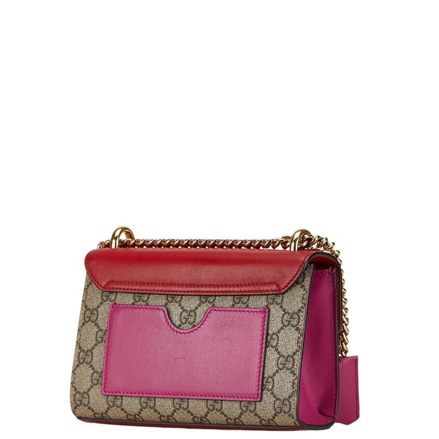 Gucci Beige Red Color Pvc Leather Shoulder Bag ()