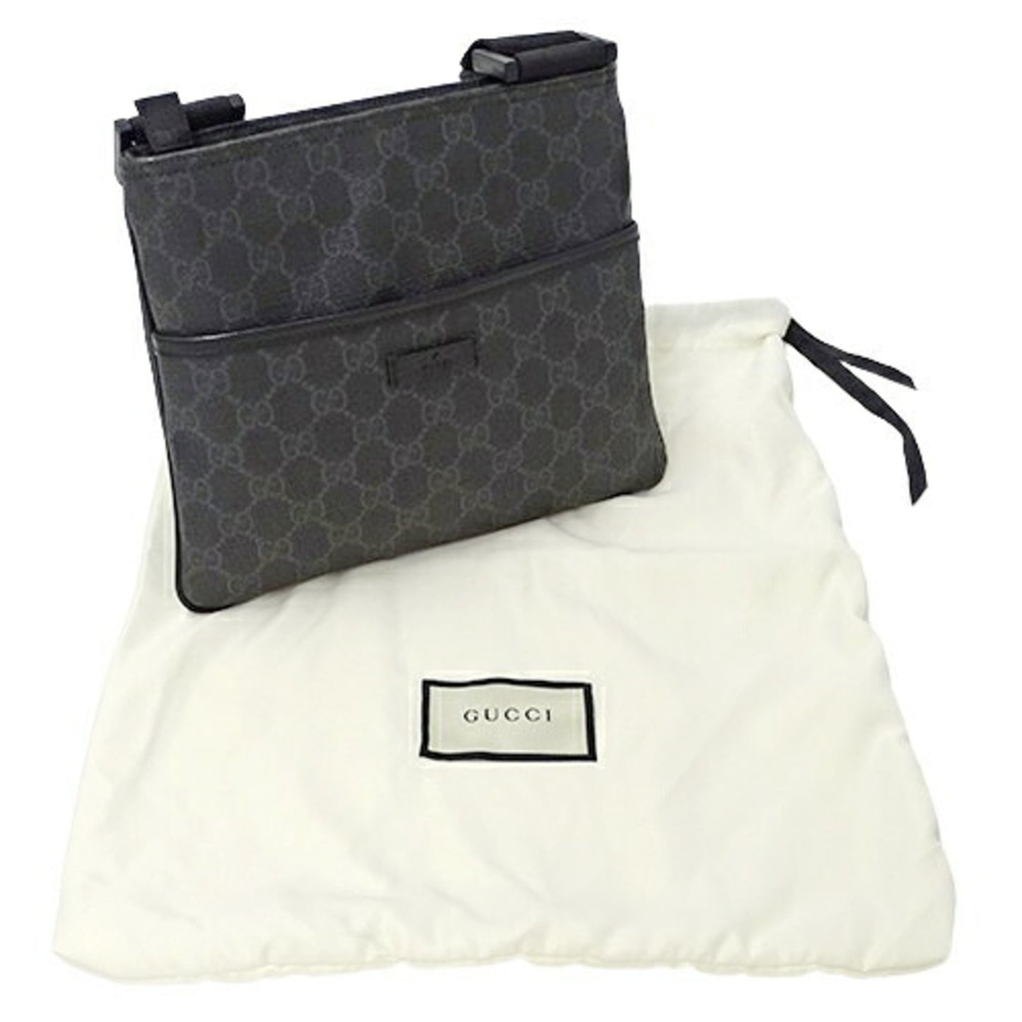 Gucci Black Gg Supreme Canvas Shoulder Bag ()