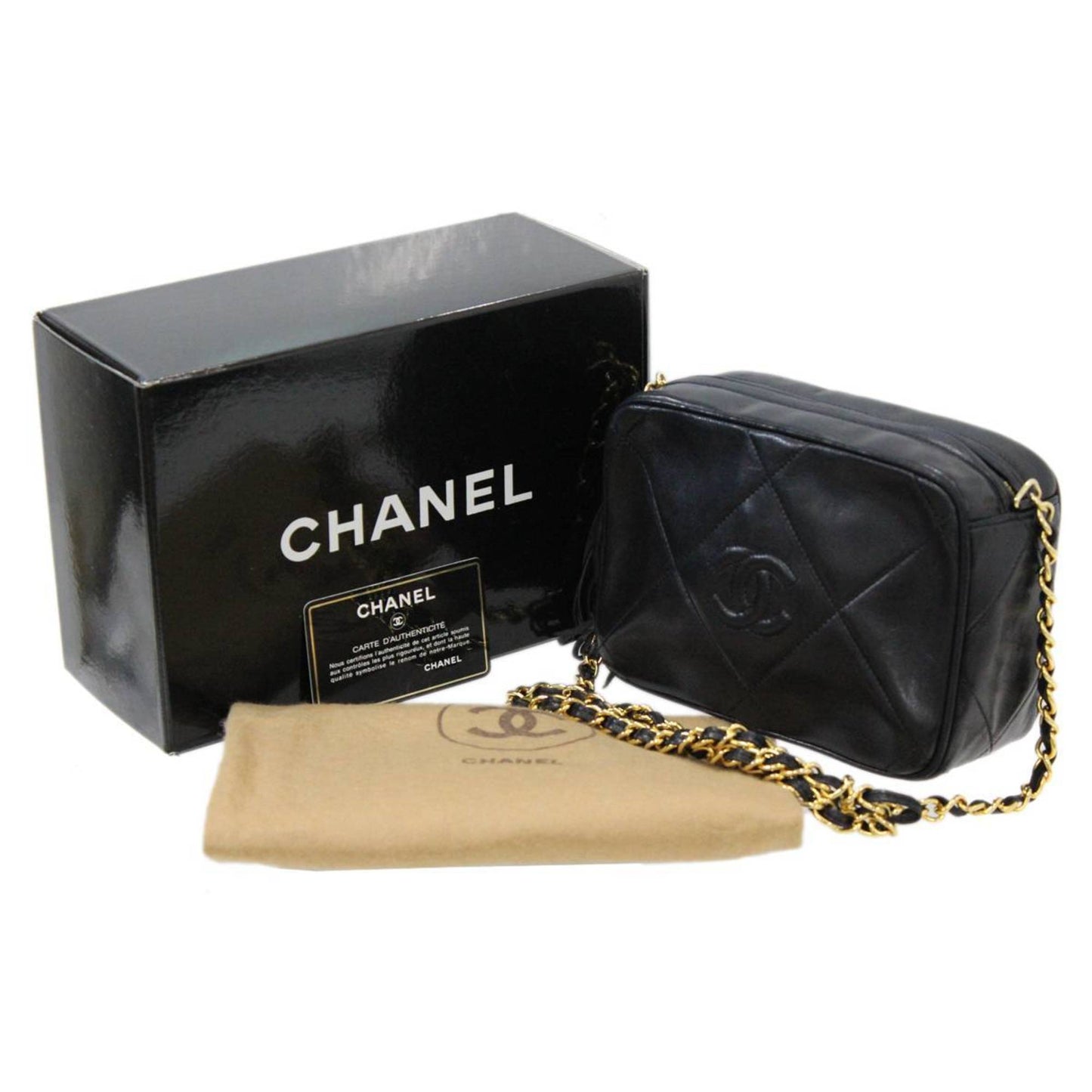 Chanel Black Nylon Shoulder Bag ()