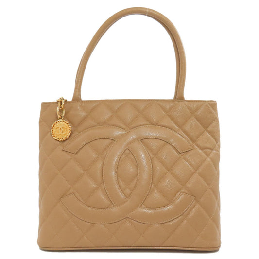 Chanel Beige Caviar Leather Tote Bag ()