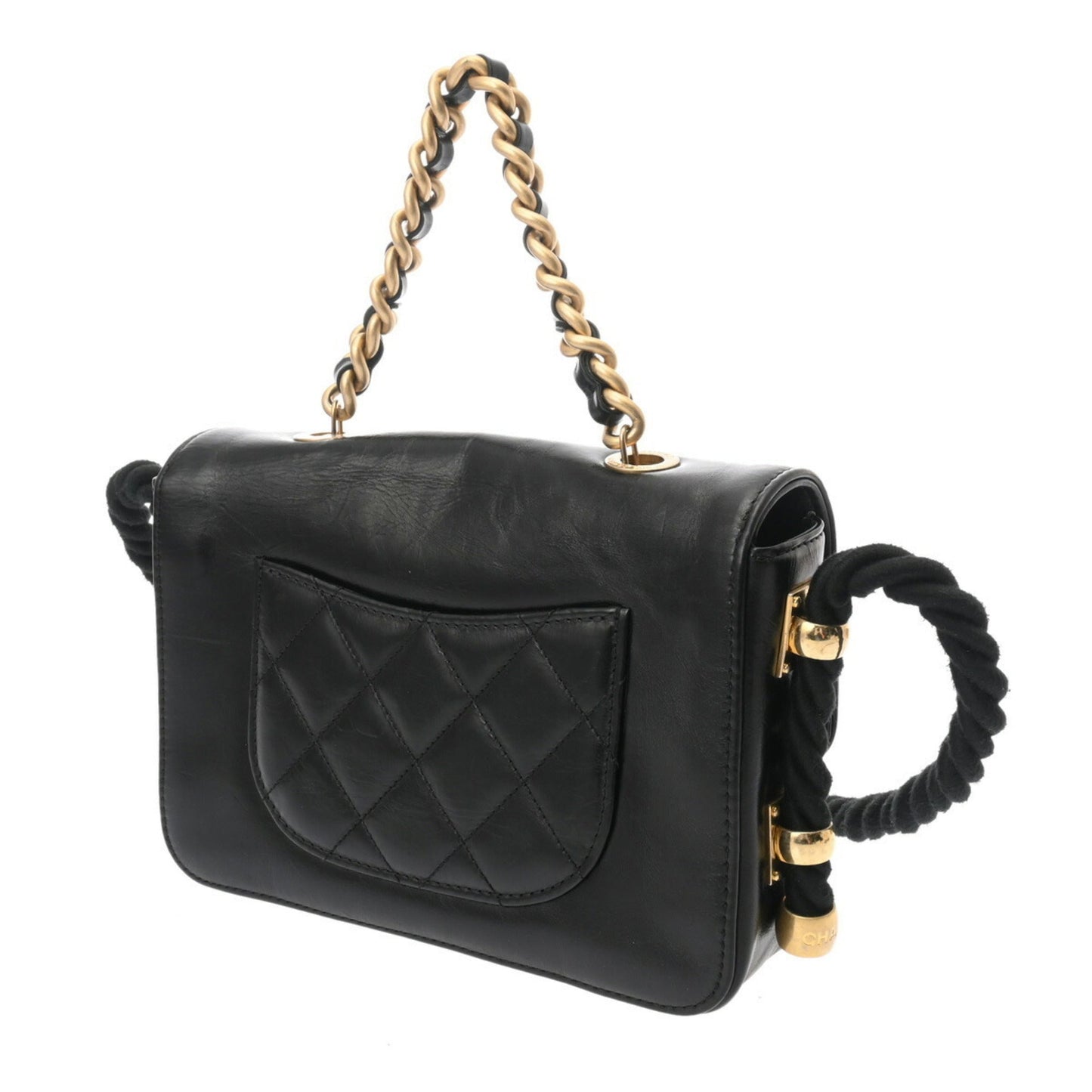 Chanel Black Leather Shoulder Bag ()