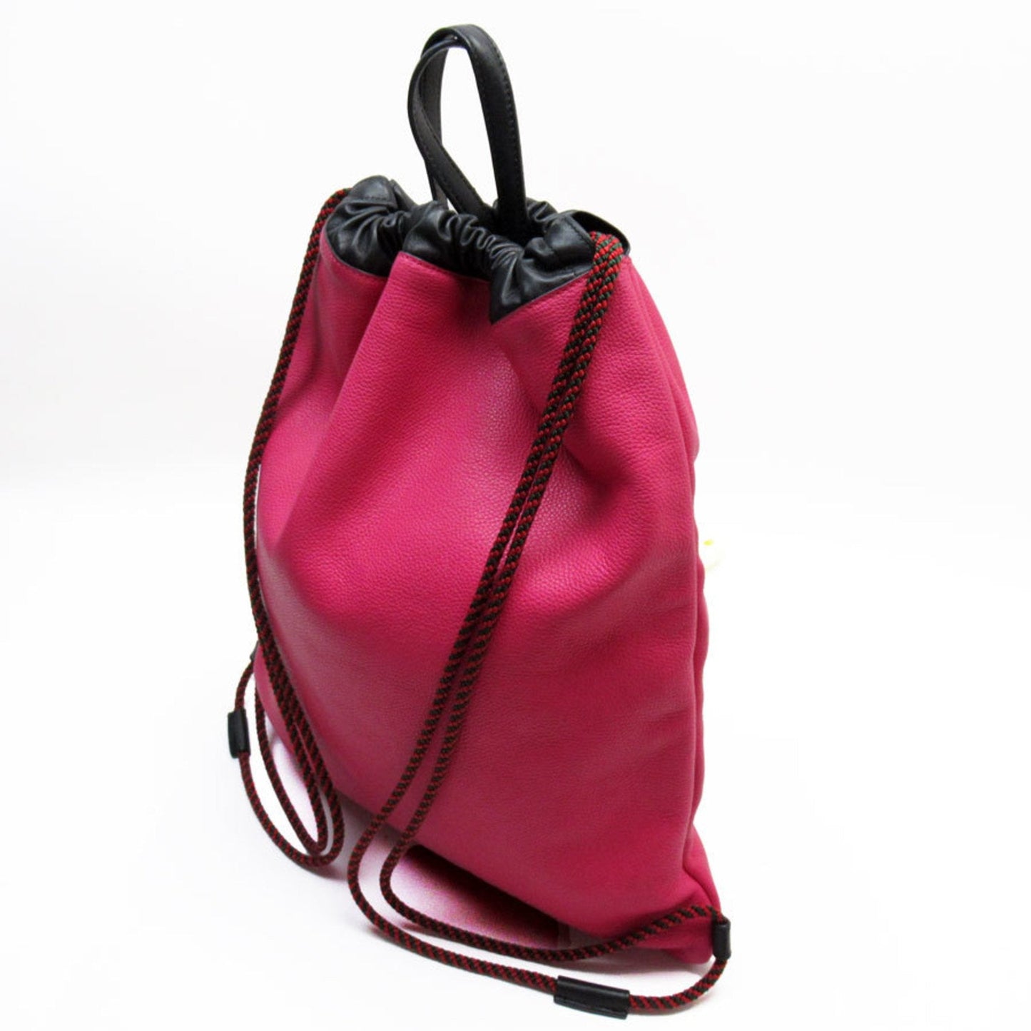 Gucci Black Pink Leather Backpack ()