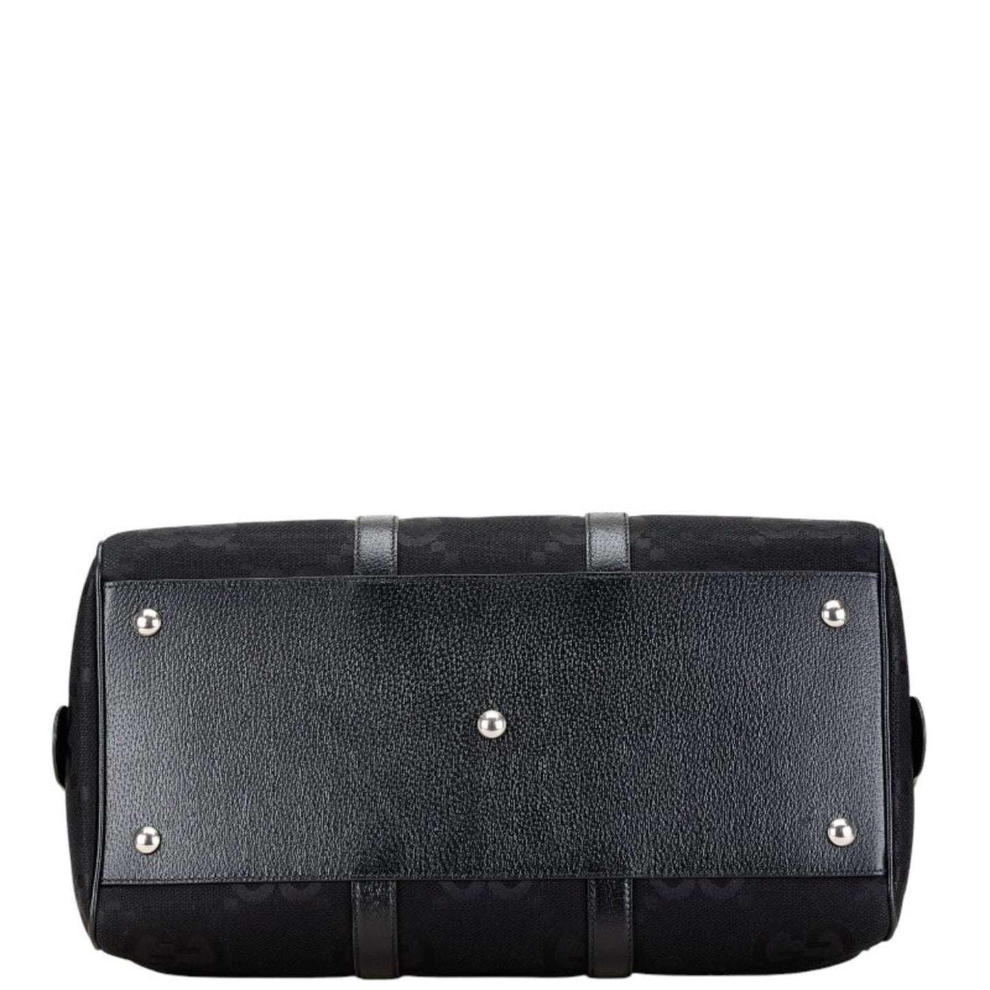 Gucci Black Canvas Leather Boston Bag Eco-Bag Pouch Shoulder Bag ()