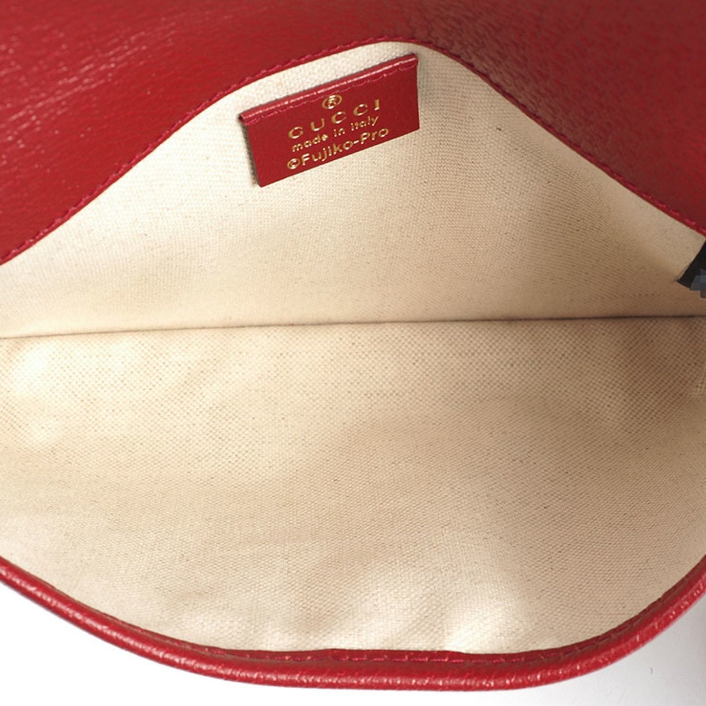 Gucci Beige Bordeaux Pvc Leather Sling Bag ()