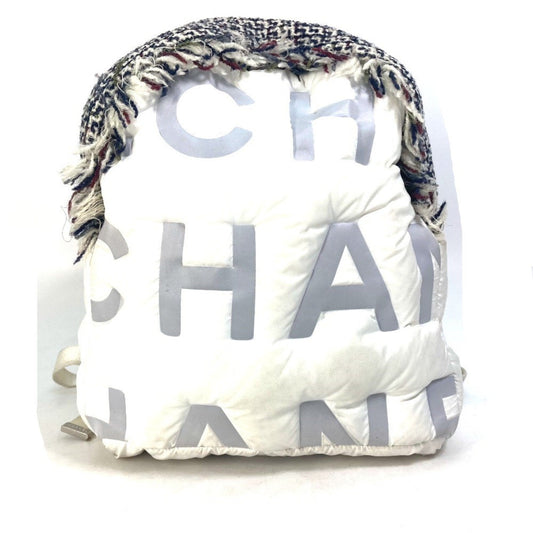 Chanel White Cloth Backpack ()