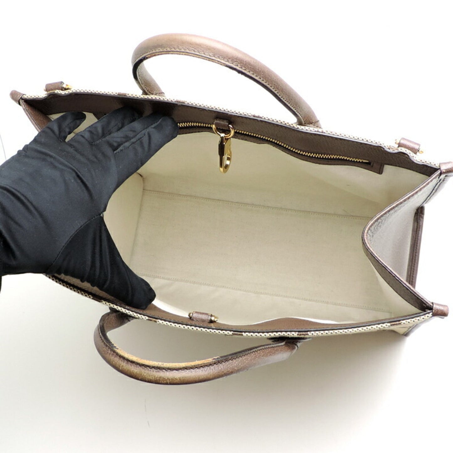 Gucci Beige Leather Tote Bag ()