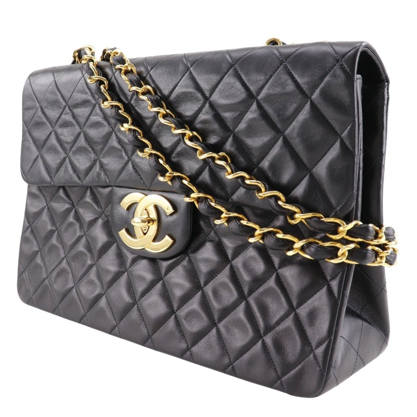 Chanel Black Leather Shoulder Bag ()