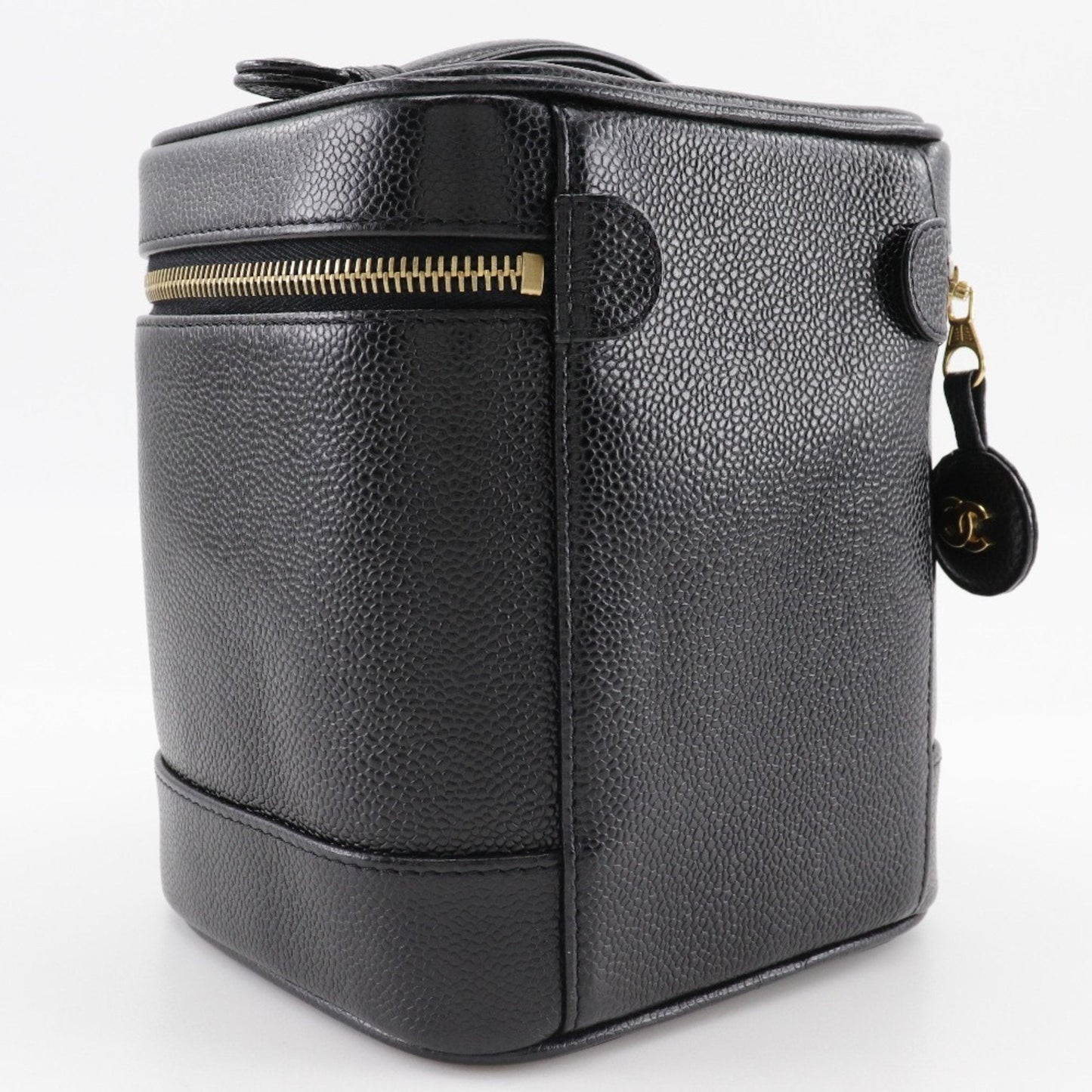 Chanel Black Caviar Leather Handbag Pouch ()