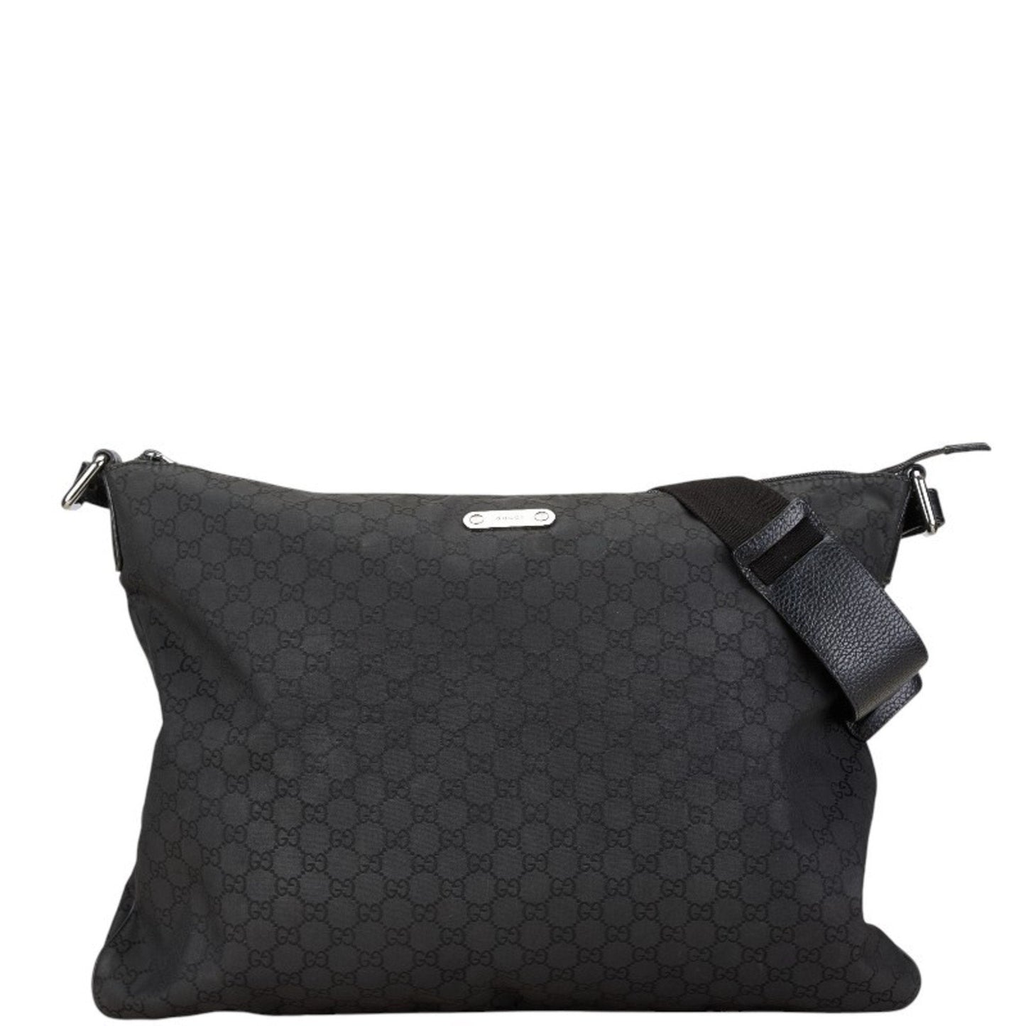 Gucci Black Nylon Leather Shoulder Bag ()