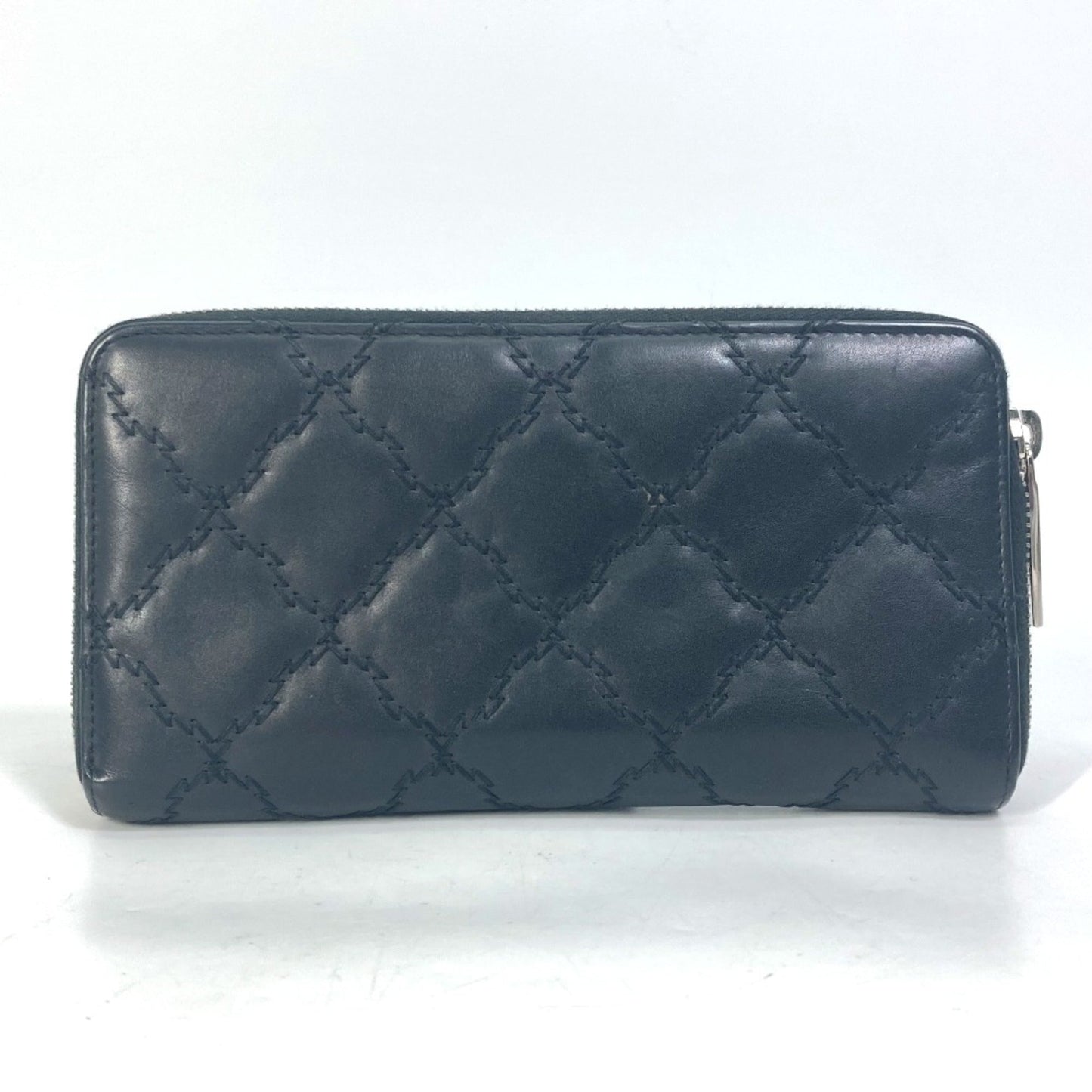 Chanel Black Leather Long Wallet (Bi-Fold) ()