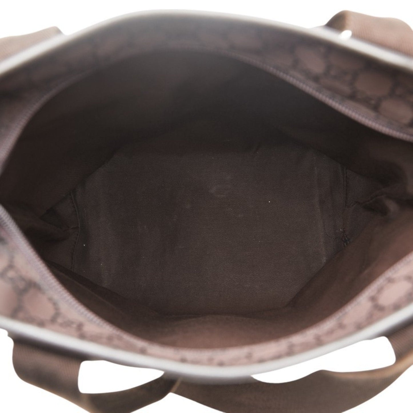 Gucci Brown Canvas Leather Shoulder Bag Tote Bag ()