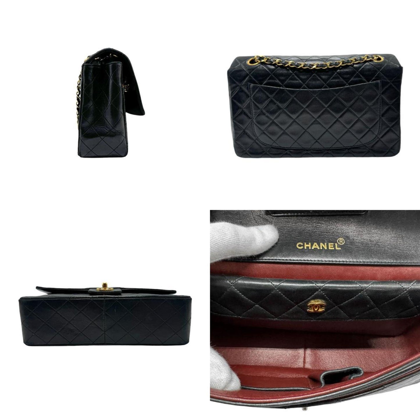 Chanel Black Leather Shoulder Bag ()