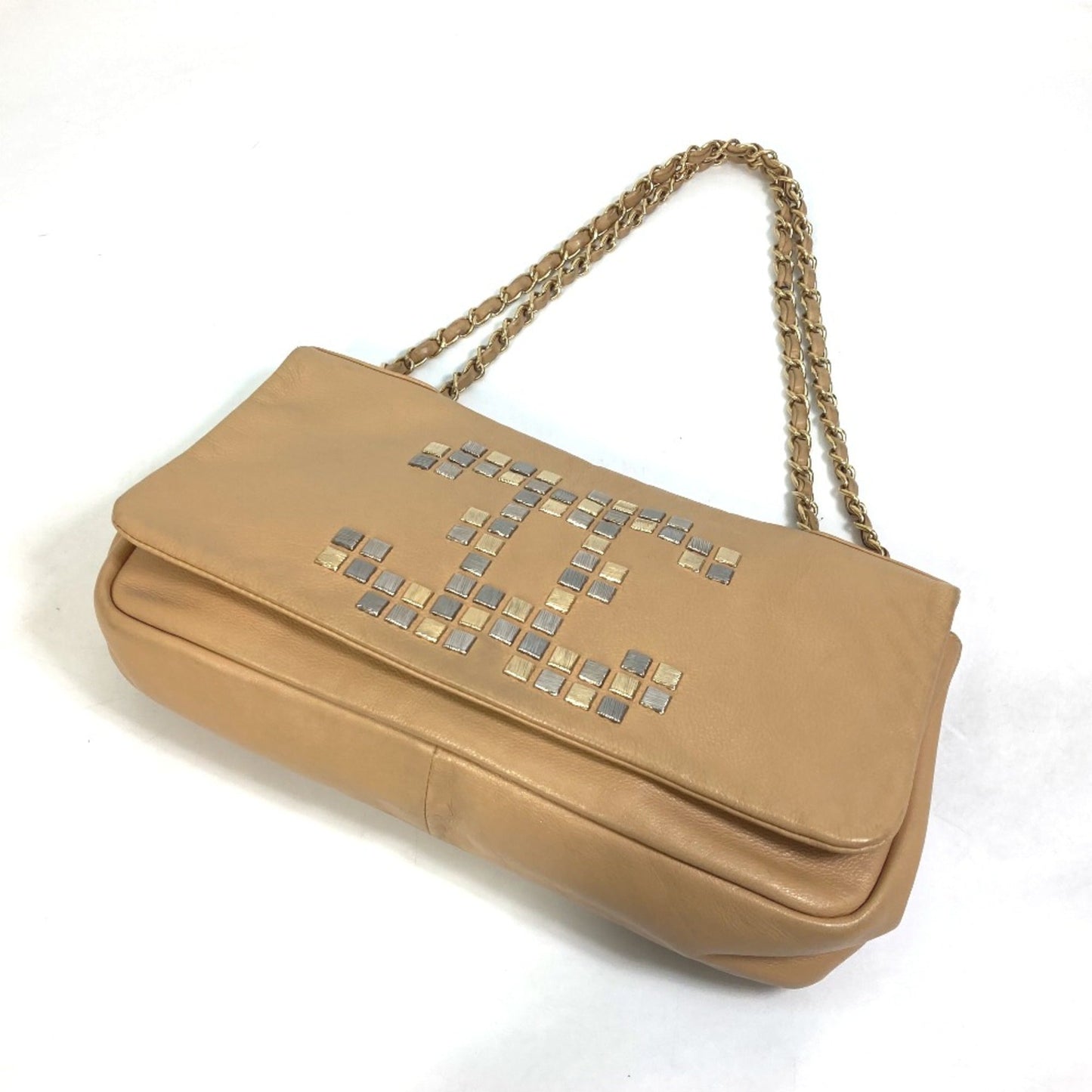 Chanel Beige Leather Shoulder Bag ()