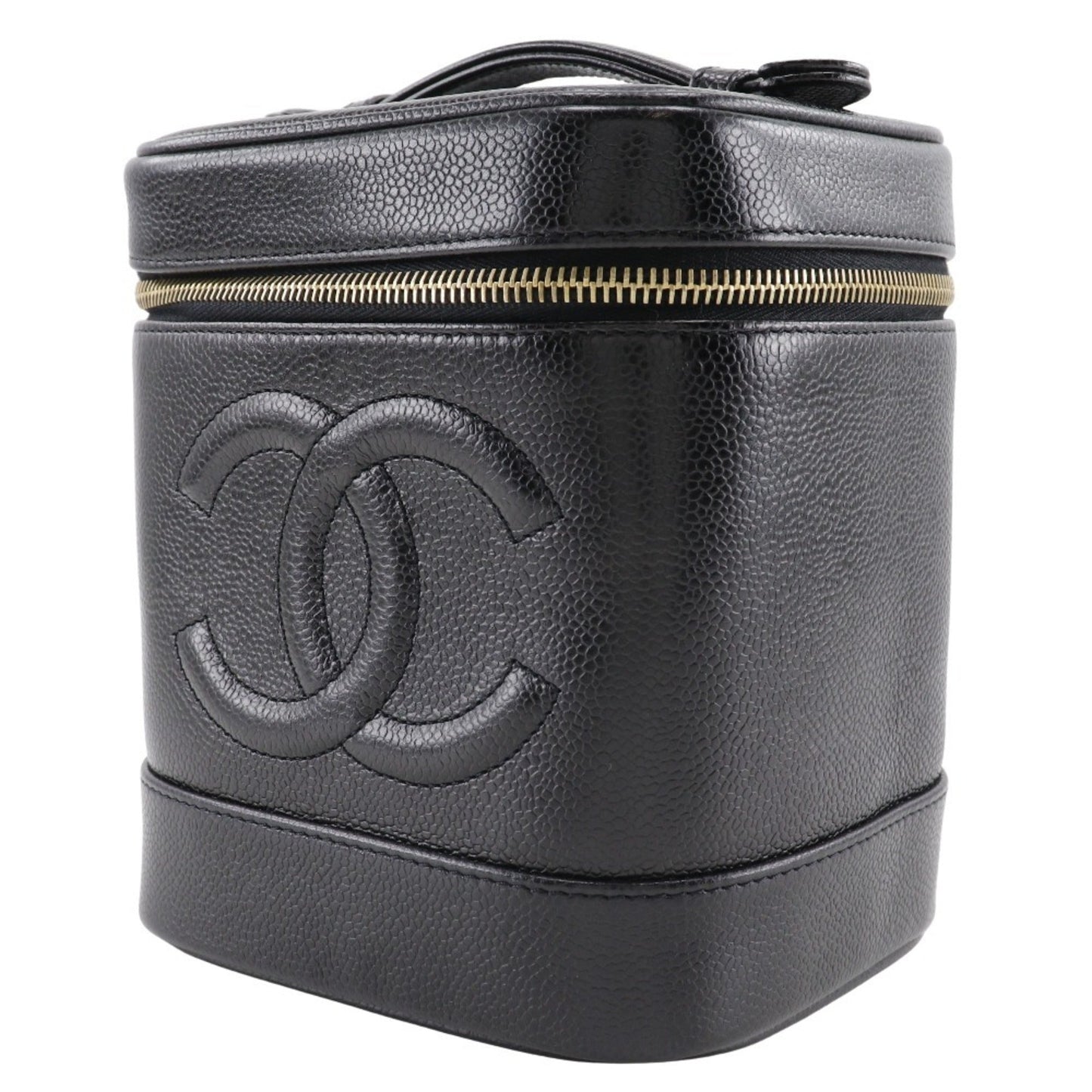 Chanel Black Caviar Leather Handbag Pouch ()