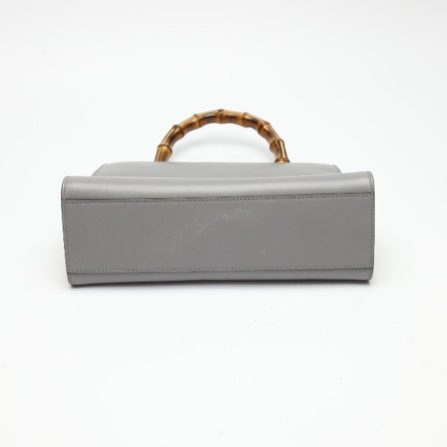 Gucci Gray Bamboo Handbag ()