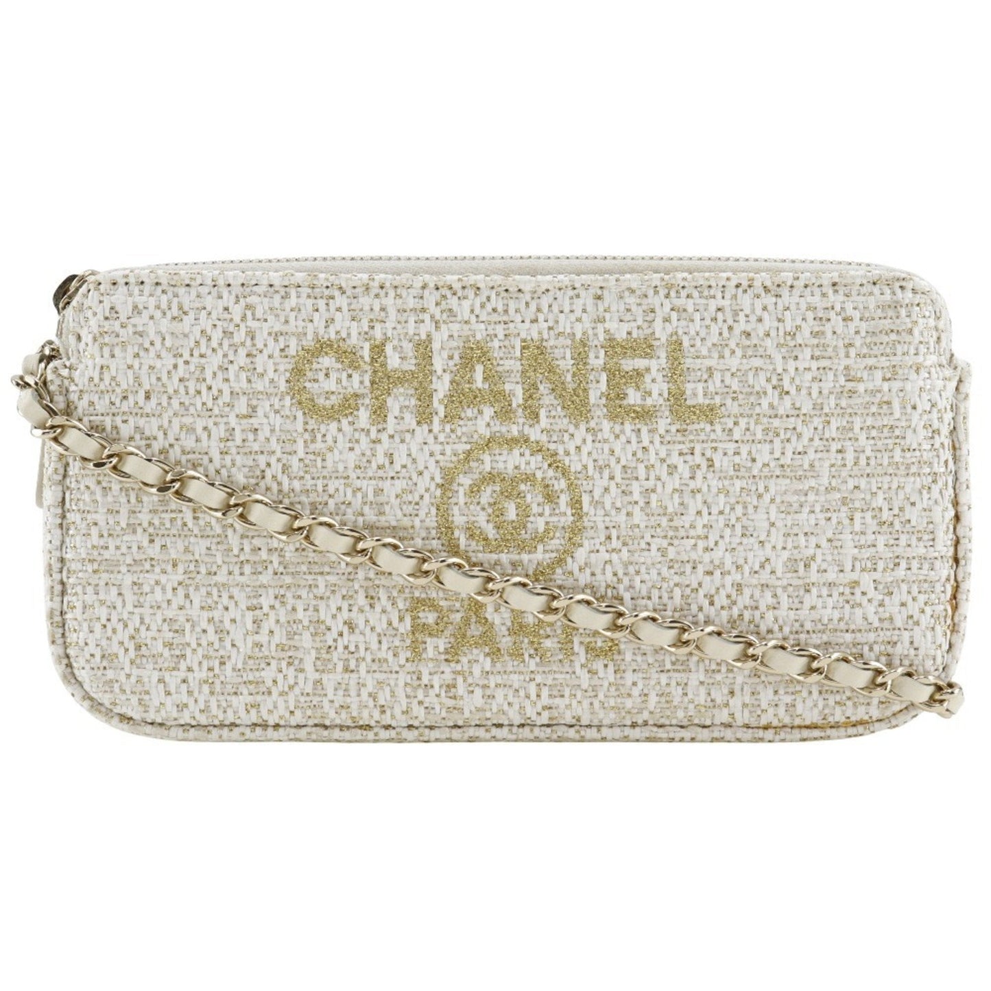 Chanel White Tweed Shoulder Bag ()