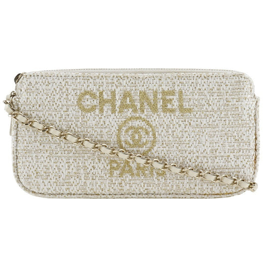 Chanel White Tweed Shoulder Bag ()
