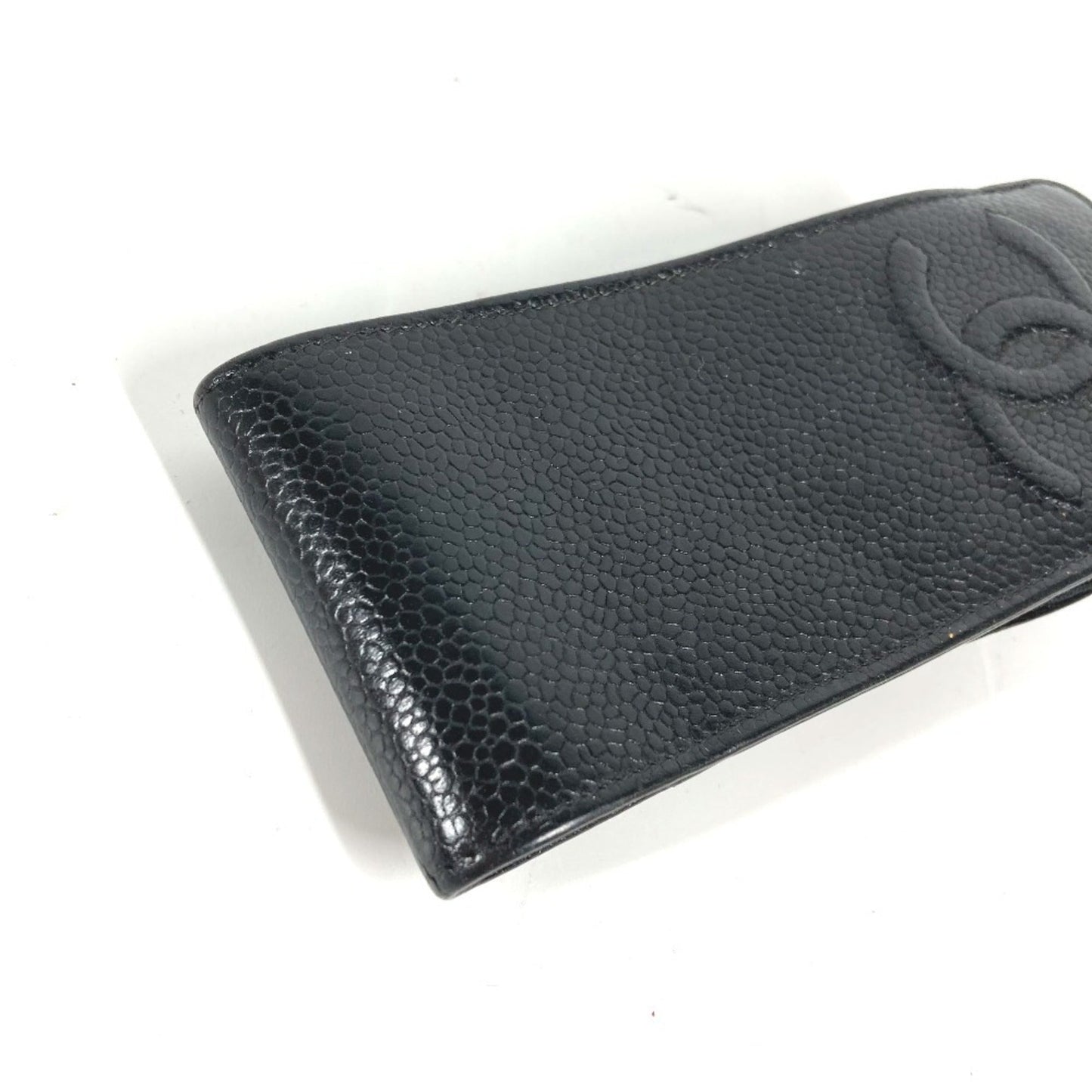 Chanel Caviar Skin Black Caviar Leather Pouch ()