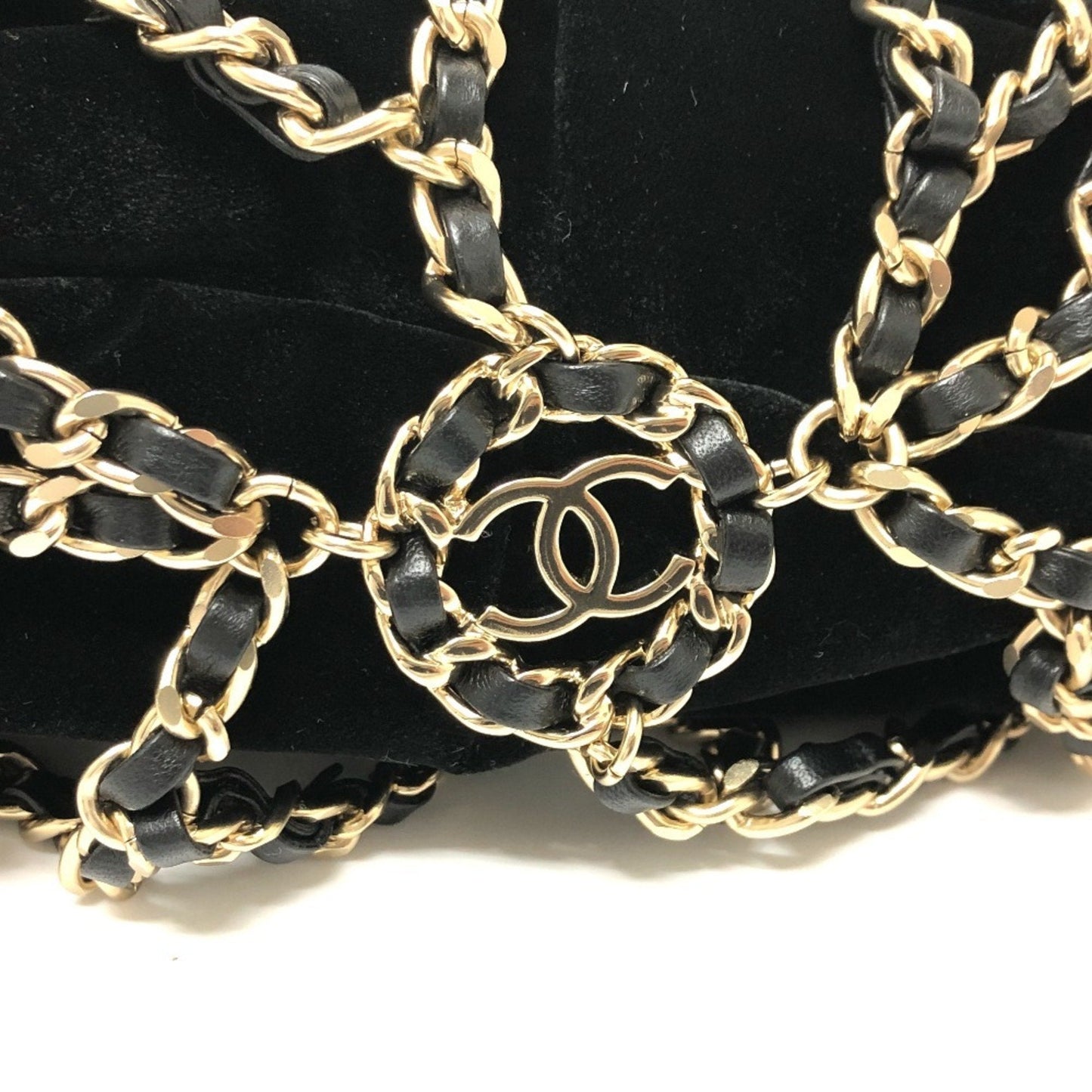 Chanel Black Suede Leather Handbag ()