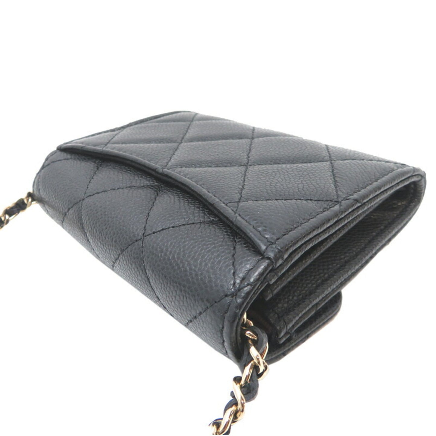 Chanel Black Caviar Leather Shoulder Bag ()
