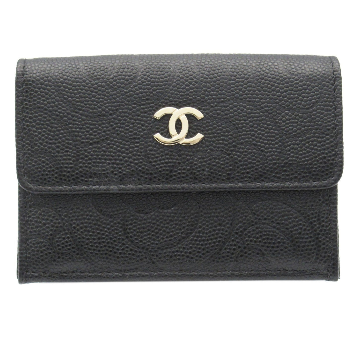 Chanel Black Leather Wallet (Tri-Fold) ()